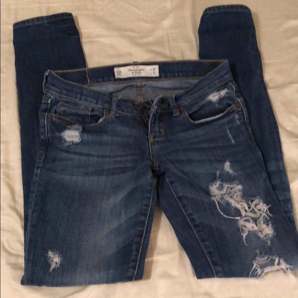 Distressed A&F Skinny Jeans